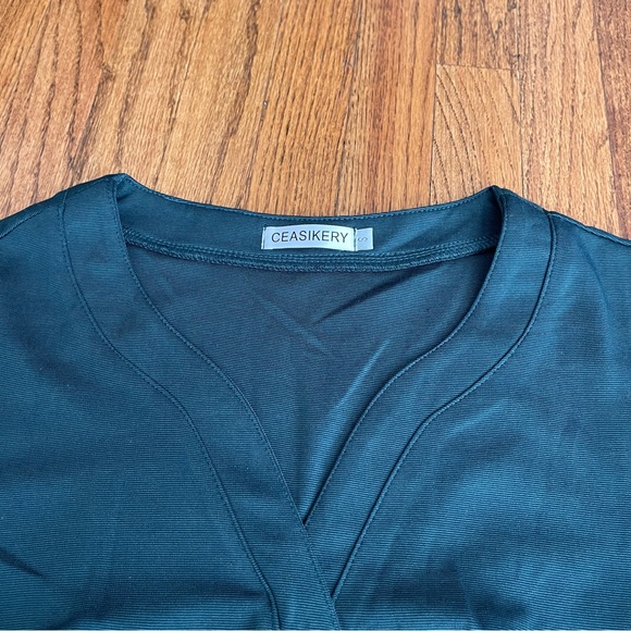 CEASIKERY Women's Business Cocktail Pencil Dress with Pockets - Picture 4 of 16